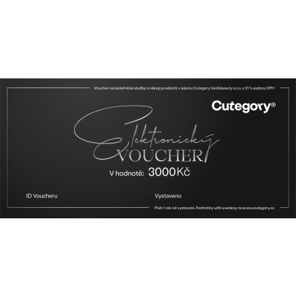 ELEKTRONICKÝ dárkový voucher 3000 Kč